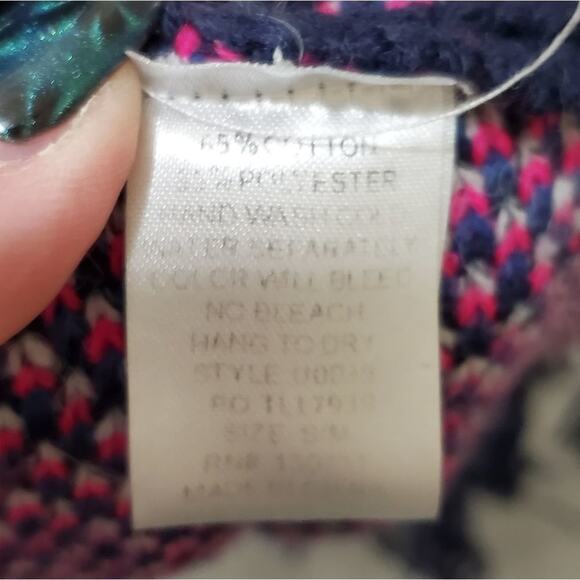 Umgee Aztec oversized fringed statement sleeve sweater size s/m - Picture 5 of 5